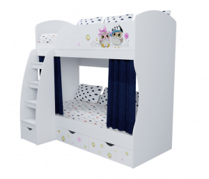 Кровать 2-х ярусная коллекции Совята 180х80