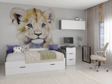 Стол 1200 мм коллекции Брайт Графит-2 от Династия Kids