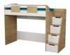 Комплект мебели: кровать-чердак Мозаика + стол + тумба 