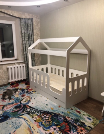 Кровать Домик Теремок 160х80 с ящиком  от Династия Kids