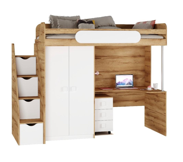 Кровать-чердак Колледж-2 (цвета разные) 200х90