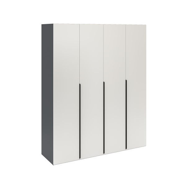 Шкаф 4-х дверный Брайт Графит-2