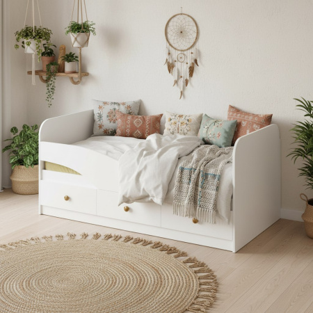 Стеллаж-перегородка + стол Соло + кровать Умка от Династия Kids