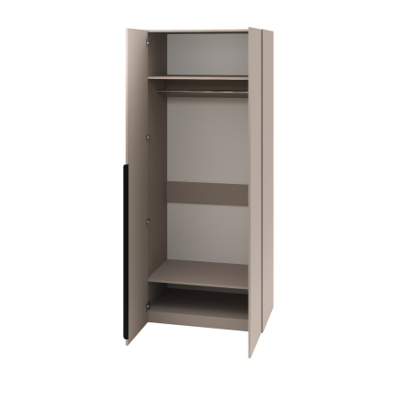 Шкаф 2-х дверный коллекции Брайт Велюр (внутри штанга + полки) от Династия Kids