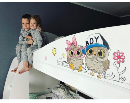 Кровать двухъярусная коллекции Совята 180х80 от Династия Kids