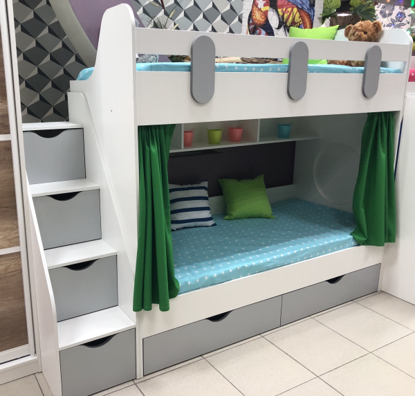 Комплект занавесок (2 шт) цвет зеленый