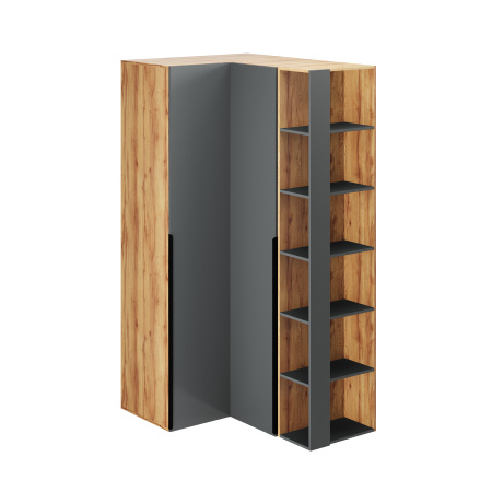 Угловой шкаф + пенал + приставка торцевая коллекции Брайт Графит  от Династия Kids