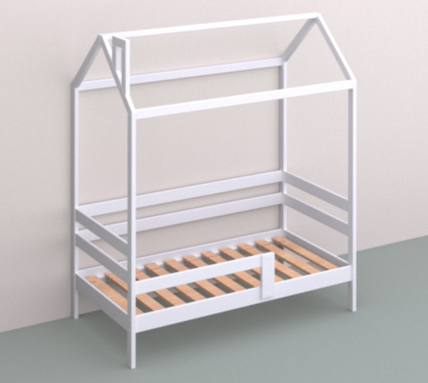 Кровать детская Домик ЭКО-9 (массив) 160х80  от Династия Kids