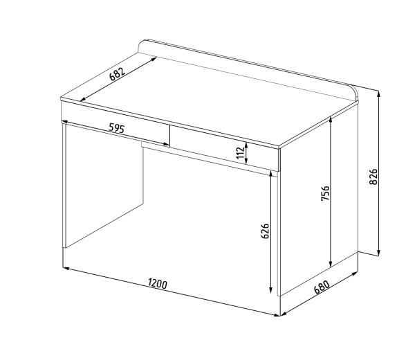 Стол коллекции Лайт Лофт 1200 мм (дуб каньон+белый) от Династия Kids