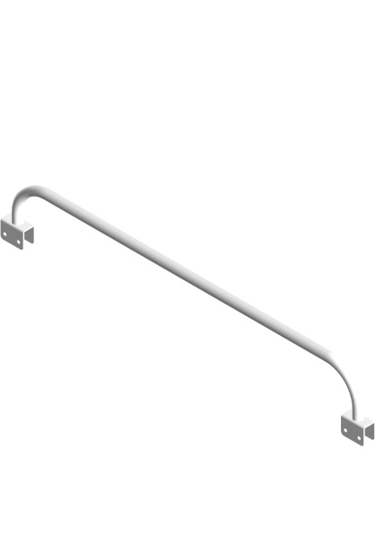 Поручень 640 мм (металл белый муар)