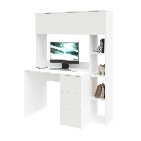 Стол письменный Ритм 1250 мм (белый). Левый/правый от Династия Kids