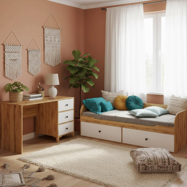 Комплект мебели Альви: кровать 190х90 + письменный стол 