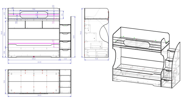 Кровать БИГ 200х90  от Династия Kids